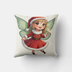 Christmas fairy pillow cushion