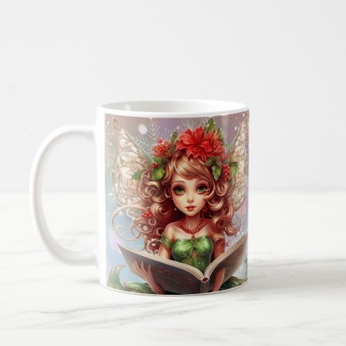 Christmas Fairy Reading Coffee Mug