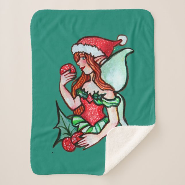 Christmas Fairy                                    Sherpa Blanket (Front)