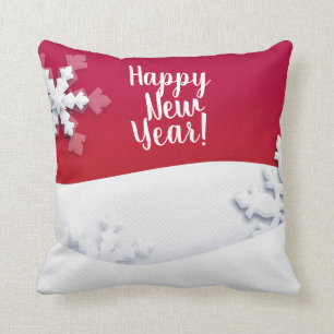 Christmas Fairy Tale. Fantasy Snowy Forest Throw Pillow