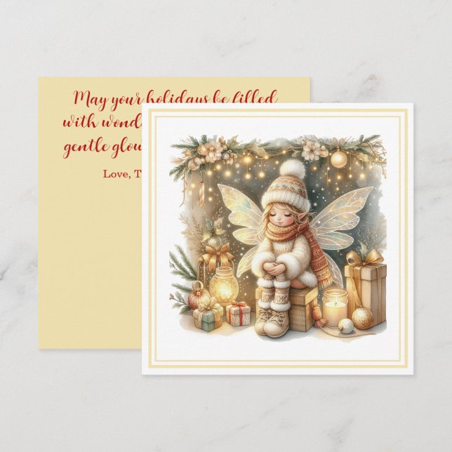 Christmas Fairy – Whimsical Winter Holiday Card (Front/Back)