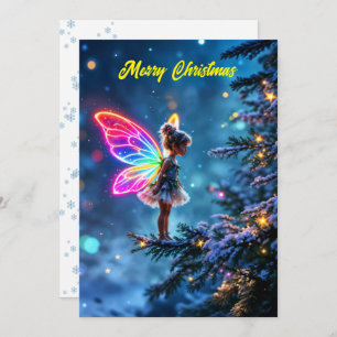 Christmas fairy winter forest festive magic invitation