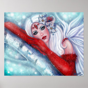 Christmas Fairy wisher By Renee Lavoie Poster