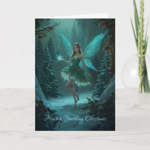 Christmas Fairy with a Spark of Magic Holiday Card