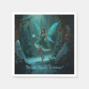 Christmas Fairy with a Spark of Magic Holiday Napkins