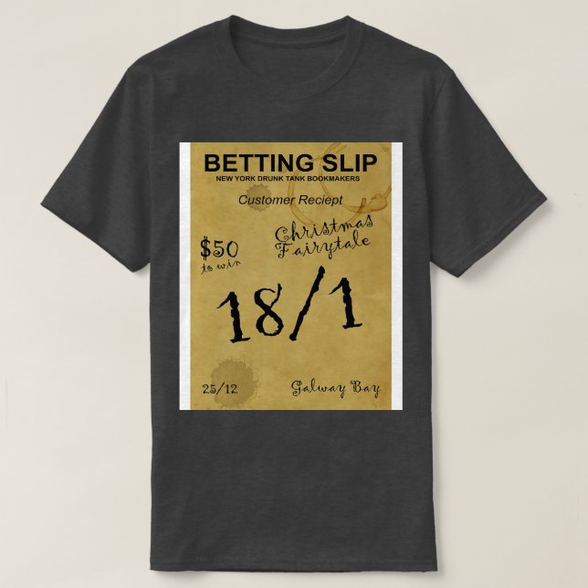 Christmas Fairytale Betting Slip from New York T-Shirt (Design Front)