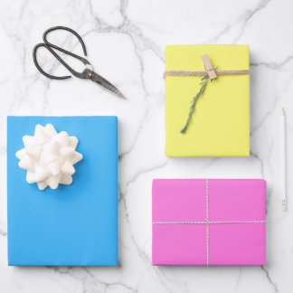 Christmas fairytale blue pink yellow wrapping paper sheets
