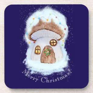 Christmas Fairytale House Beverage Coaster