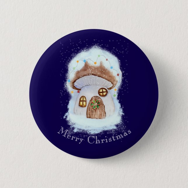 Christmas Fairytale House Button (Front)