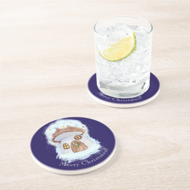 Christmas Fairytale House Coaster (Side)