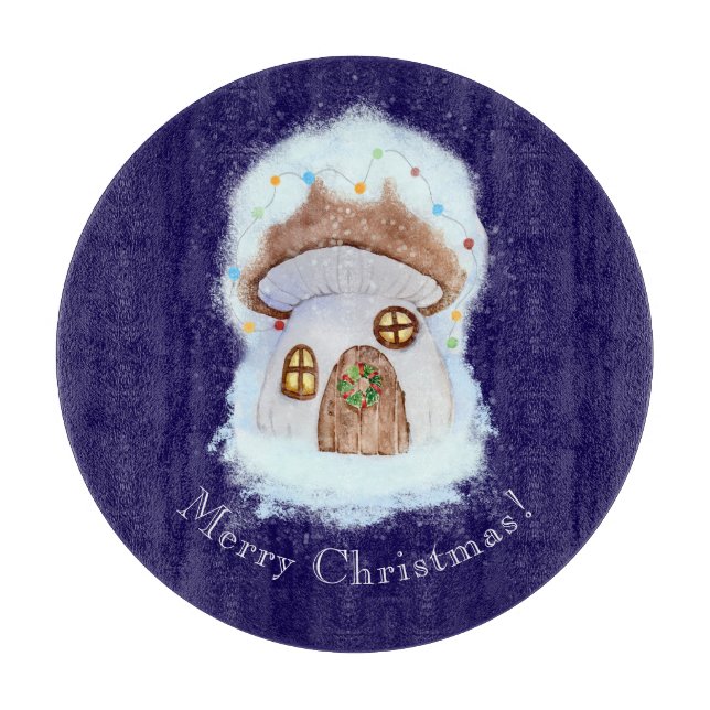 Christmas Fairytale House Cutting Board (Front)