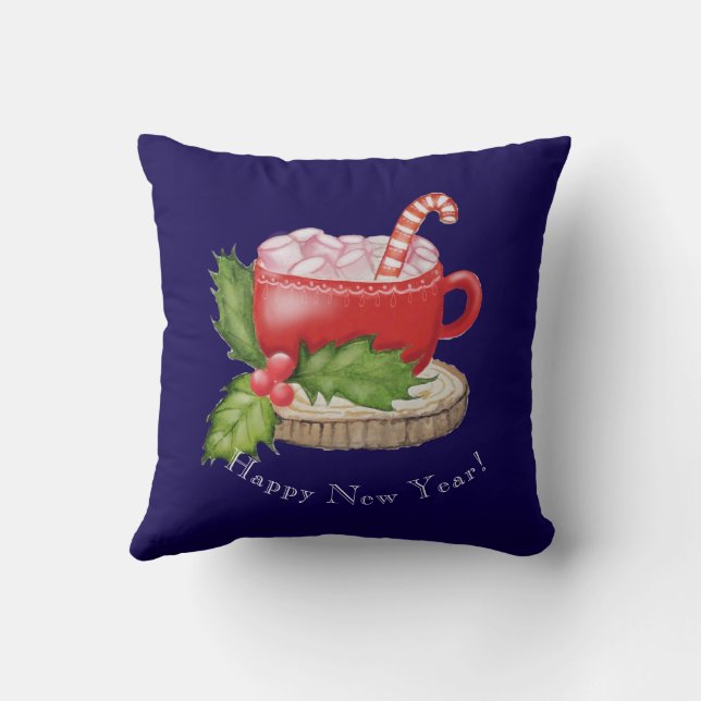 Christmas Fairytale House Throw Pillow (Back)