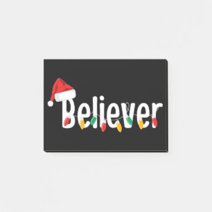 Christmas Faith Believer   Santa Claus Xmas Lights Post-it Notes