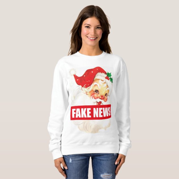 Santa is fake deals news sweater