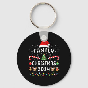 Christmas Family 2024 Elf Squad Santa Xmas Holiday Keychain