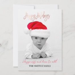 Christmas family, baby Santa Claus Holiday Card
