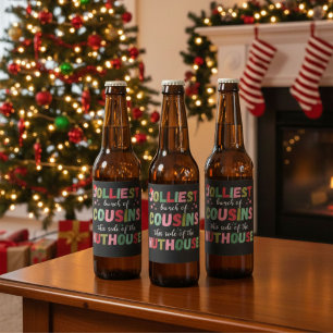 Christmas Family Cousin Reunion Matching  Beer Bottle Label