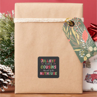 Christmas Family Cousin Reunion Matching Square Sticker