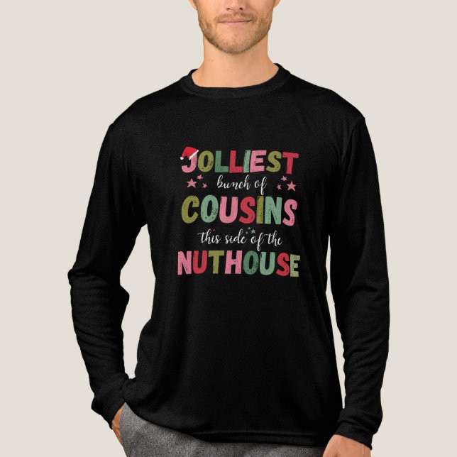 Christmas Family Cousin Reunion Matching  Tri-Blend Shirt (Front)