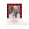 Christmas Family Custom Photo Rustic Red Folded
