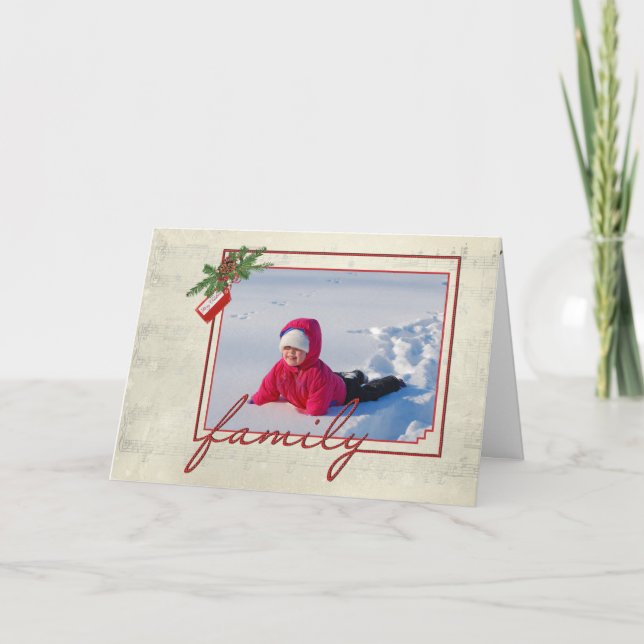 Christmas Family Frame Holiday Card (Front)