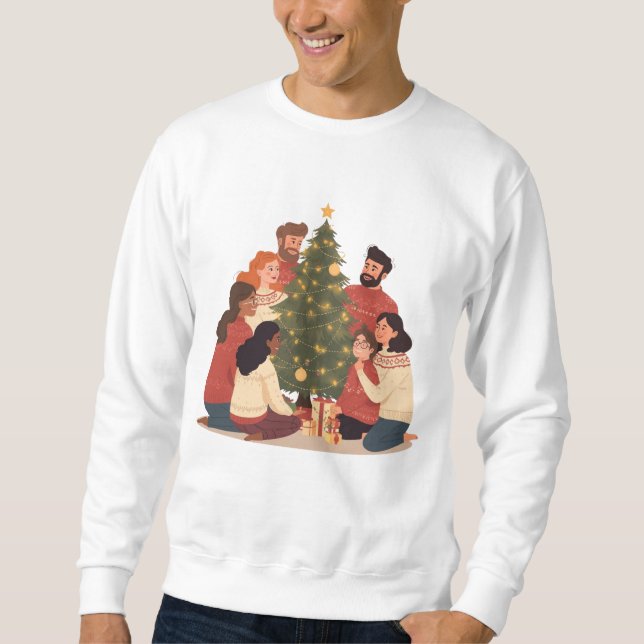 Christmas Family & Friends Cozy Holiday Sweatshirt (Front)