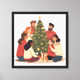 Christmas Family & Friends Cozy Holiday Wall Art 