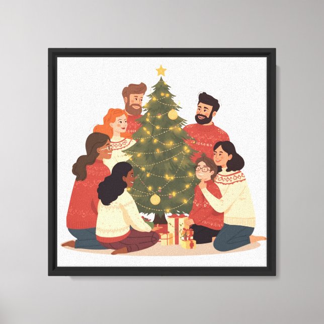 Christmas Family & Friends Cozy Holiday Wall Art  (Front)