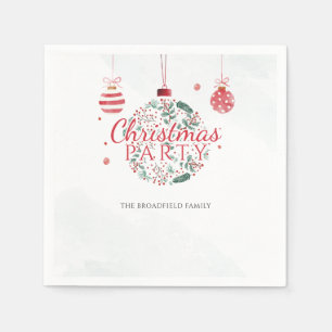 Christmas Family Gathering Party Paper Napkins