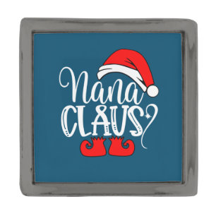 Christmas Family Gifts Funny Nanna Santa Nana Clau Gunmetal Finish Lapel Pin