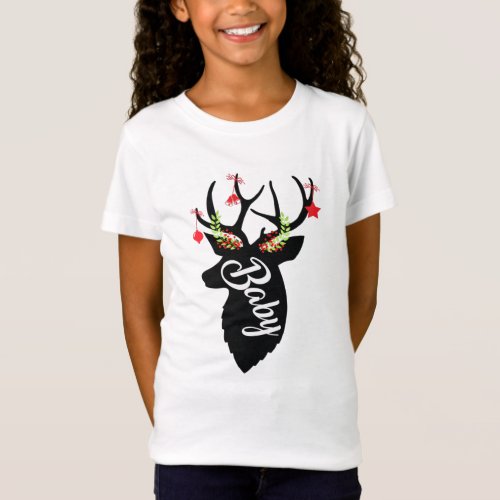 Christmas Family Matching Family Reindeer Baby T_Shirt