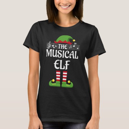 Christmas Family Matching Musical Elf Gift Music L T_Shirt