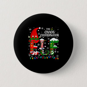 Christmas Family Matching Pajamas Chaos Coordinato Button