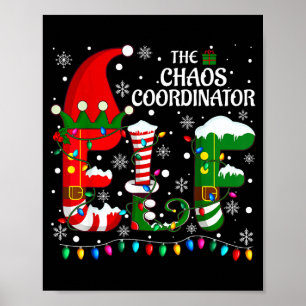Christmas Family Matching Pajamas Chaos Coordinato Poster