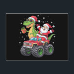 Christmas Family Matching Santa Truck Dinosaur  Postcard<br><div class="desc">Christmas Family Matching Santa Truck Dinosaur Boys</div>