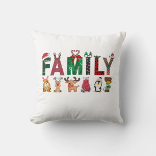 Christmas Family Matching Shirts   holiday family  Throw Pillow
