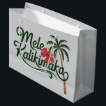 Christmas Family Mele Kalikimaka Hawaii Beach  Large Gift Bag<br><div class="desc">Christmas Family Mele Kalikimaka Hawaii Beach Family Vacation</div>