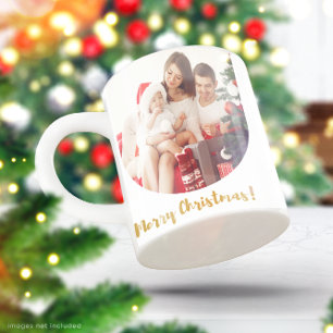 Christmas Family Modern Winter Holiday 2 photos  Coffee Mug