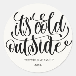 Christmas Family Name Classic Round Sticker