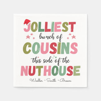 Christmas Family Name Cousin Reunion Matching  Napkins