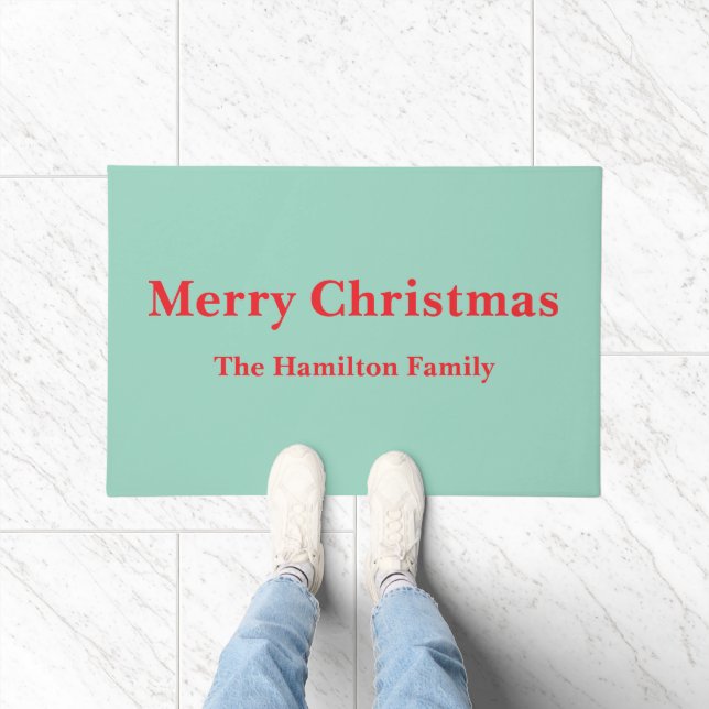Christmas Family Name Doormat (Indoor)