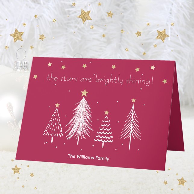 Christmas Family Name Red Holiday Card (Christmas Family Name Red Holiday Card)