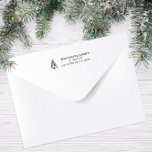 Christmas Family Name Return Address Self-inking Stamp<br><div class="desc">An elegant Christmas tree decorates this festive return address stamp.  Use on holiday mail,  gifts and cards.</div>