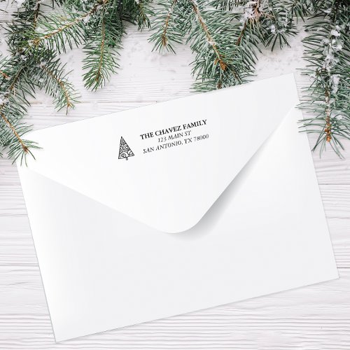 Christmas Family Name Return Address Self_inking Stamp