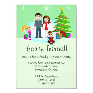 family christmas invitations zazzle