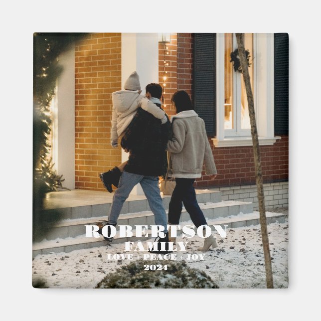 Christmas family personalized custom stylish  magnet (Front)