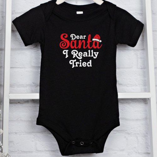 Christmas Family Personalized Funny Dear Santa Baby Bodysuit