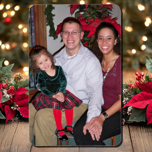 Christmas Family Photo 4 x 6 Happy Memories Magnet