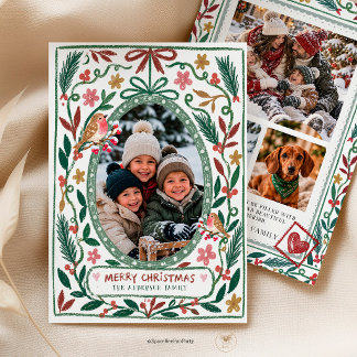  Christmas Family Photo Card Whimsical invitation