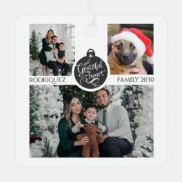 Christmas Family Photo Collage Ornament